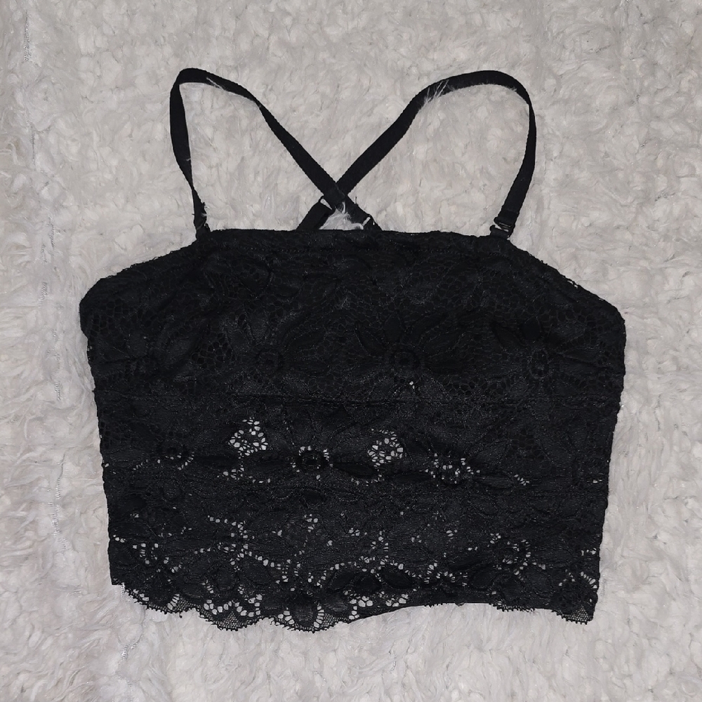 SO Black Lace Camisole Top